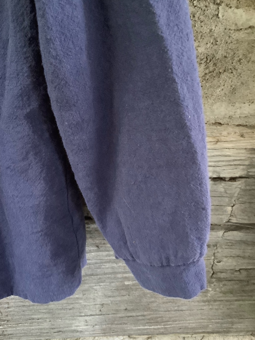 Women’s Navy Pintuck Button-Front Peasant Top - Picture 3 of 6